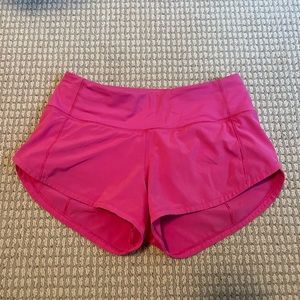lululemon Speed Up Low-Rise Lined Short 2.5” Sonic Pink Size 0